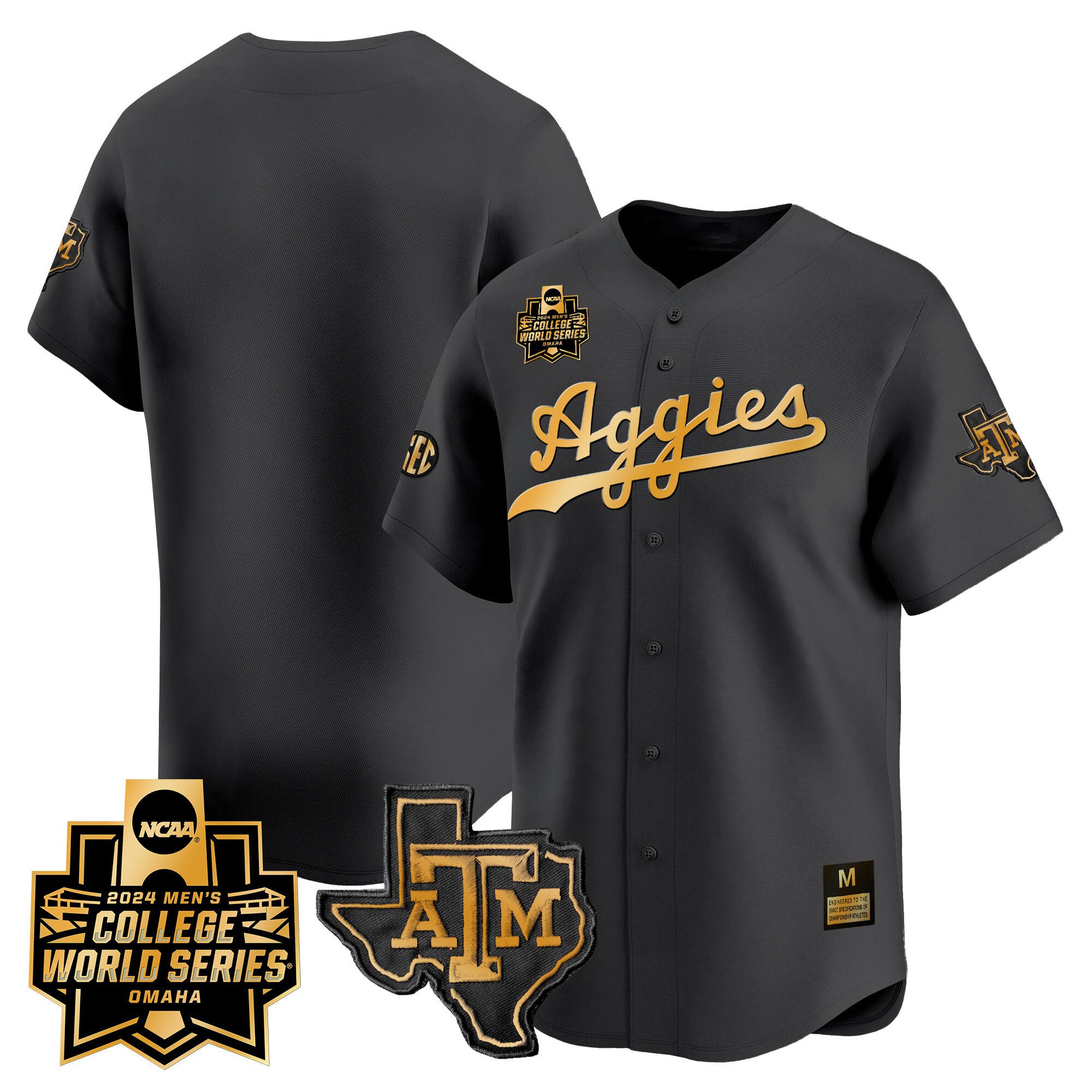 Men Texas A&M Aggies Blank Black 2024 College World Series Vapor Premier Limited NCAA Jersey->indianapolis colts->NFL Jersey